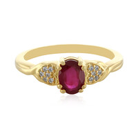 Zilveren ring met een Madagaskar Robijn