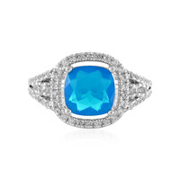 Zilveren ring met een Blauwe Ethiopische Opaal