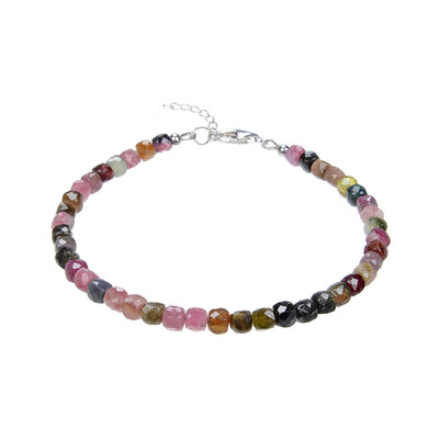 Zilveren armband met toermalijnen