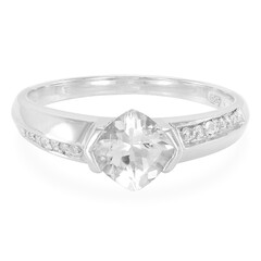 Zilveren ring met een gosheniet