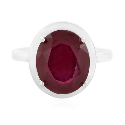 Zilveren ring met een Madagaskar Robijn