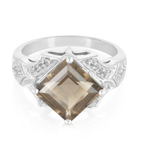 Zilveren ring met een rookkwarts
