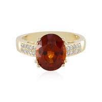 Gouden ring met een hessoniet granaat