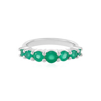Zilveren ring met een Groene onyx