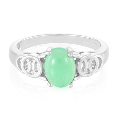 Zilveren ring met een keizerlijk chrysopraas