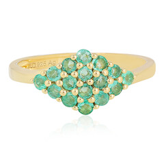 Zilveren ring met Columbiaanse smaragden