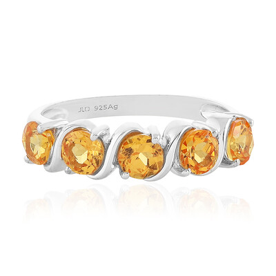 Zilveren ring met Mandarijn granaten