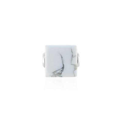 Zilveren hanger met een howliet (MONOSONO COLLECTION)