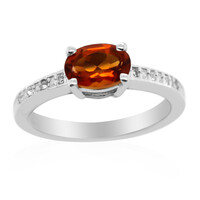 Zilveren ring met een Madeira citrien