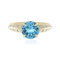 Gouden ring met een Zwitsers-blauwe topaas (de Melo)