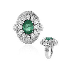 Gouden ring met een AAA Zambia smaragd (de Melo)