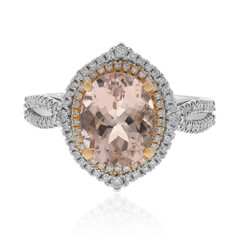 Gouden ring met een AAA Morganiet (CIRARI)