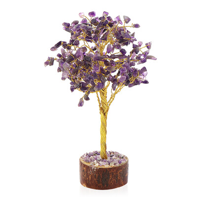 Messingen accessoire met amethisten