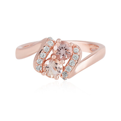 Zilveren ring met morganieten