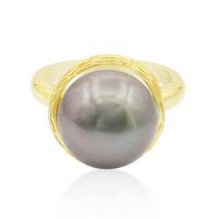 Zilveren ring met een Tahiti parel (TPC)
