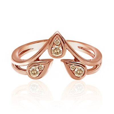 Gouden ring met SI1 Argyle Rose De France Diamanten (Annette)