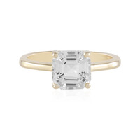 Zilveren ring met een witte topaas