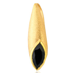 Zilveren hanger met een zwarte onyx