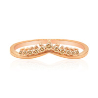 Gouden ring met een SI1 Argyle Rose De France Diamant