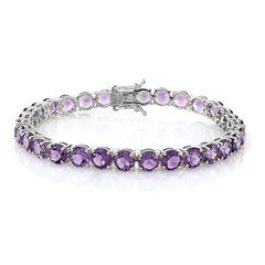 Zilveren armband met Azuurblauwe Kwartsen