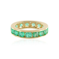 Gouden ring met Russische smaragden