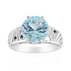 Zilveren ring met een hemel-blauwe topaas