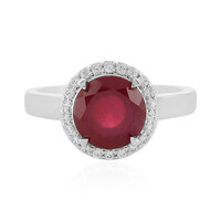Zilveren ring met een Madagaskar Robijn
