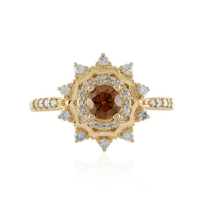 Gouden ring met een I3 Champagne Diamant (de Melo)