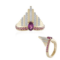 Zilveren ring met een rhodliet