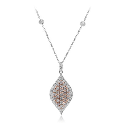 Gouden halsketting met I1 Roze Diamanten (CIRARI)