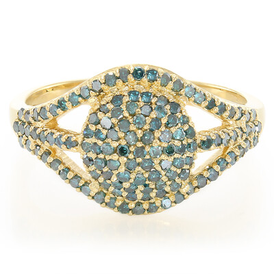 Zilveren ring met Fancy diamanten