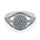 Zilveren ring met Fancy diamanten