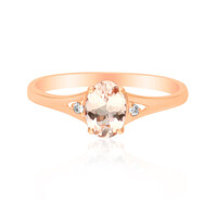 Gouden ring met een AAA morganiet