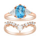 Zilveren ring met een Zwitsers-blauwe topaas