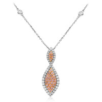 Gouden halsketting met I1 Roze Diamanten (CIRARI)