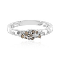 Zilveren ring met een I3 Champagne Diamant