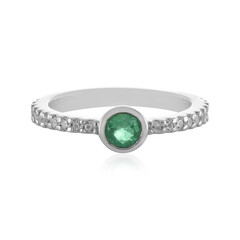 Zilveren ring met een Russische smaragd