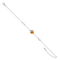Zilveren armband met een Baltische barnsteen