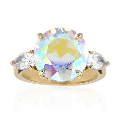 Zilveren ring met een maanlicht kwarts