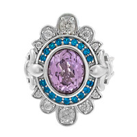 Zilveren ring met een kunziet (Dallas Prince Designs)