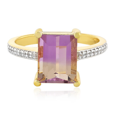 Zilveren ring met een ametrien
