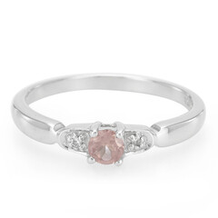 Zilveren ring met een Malaya granaat