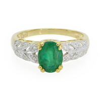 Zilveren ring met een Bahia-smaragd