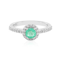 Zilveren ring met een Russische smaragd