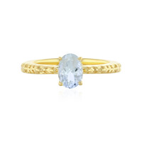 Zilveren ring met een aquamarijn