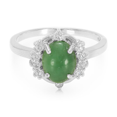 Zilveren ring met een keizerlijk chrysopraas