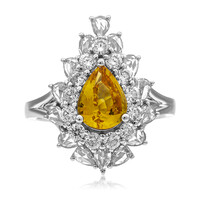 Gouden ring met een gele saffier (CIRARI)