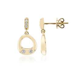 Gouden oorbellen met Diamanten SI1 (G)