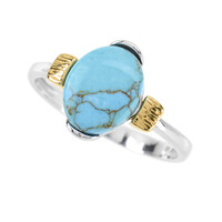 Zilveren ring met een turkoois