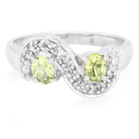 Zilveren ring met Braziliaanse chrysoberiillen